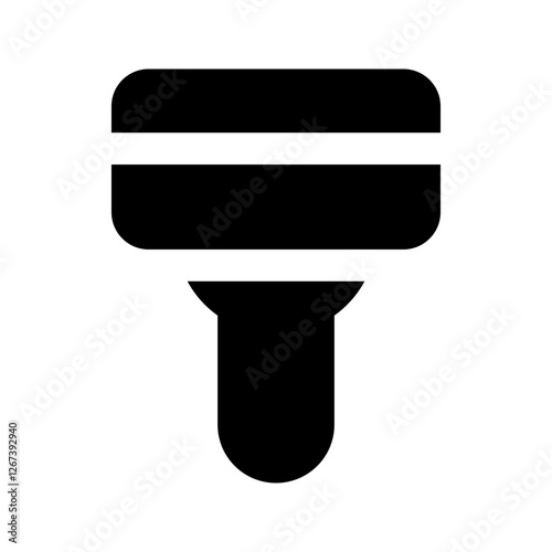 shaving razor glyph icon