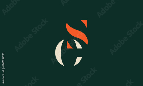 sc or cs monogram logo design