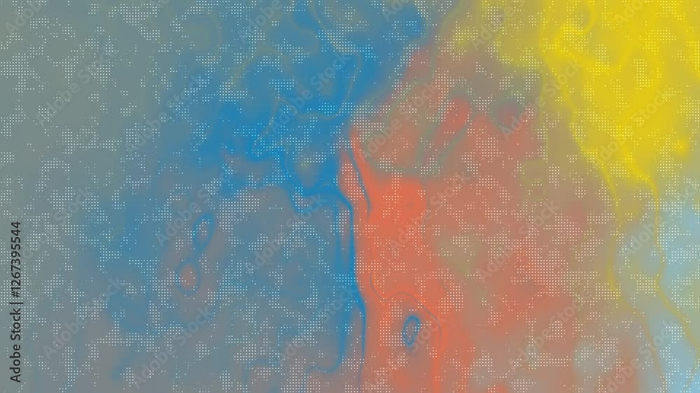 Blue, yellow, and orange abstract background with white dots for presentations, posters, flyers, website design, and social media graphics.