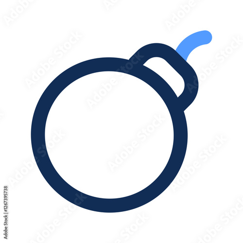 bomb outline color icon