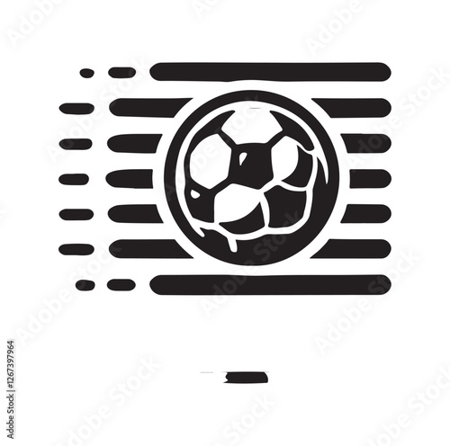 Football soccer sport team club logo silhouette vector illustration