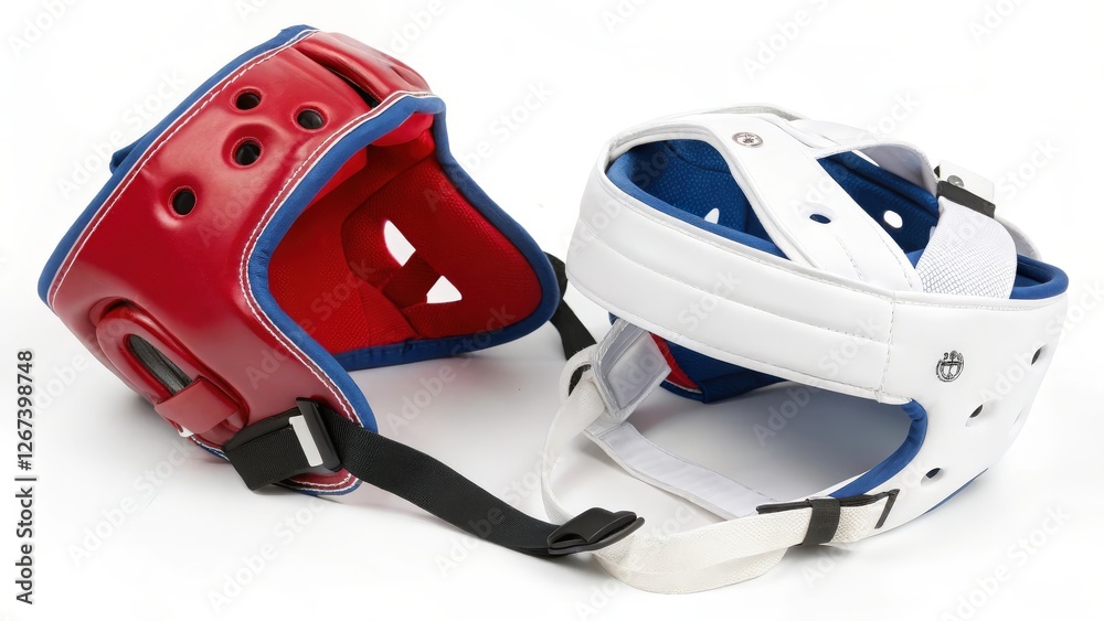 Naklejka premium Headgear, Protective Gear, Martial Arts Helmets