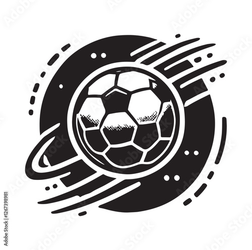 Football soccer sport team club logo silhouette vector illustration