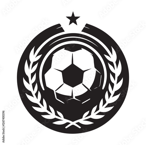 Football soccer sport team club logo silhouette vector illustration