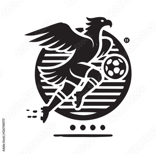 Football soccer sport team club logo silhouette vector illustration