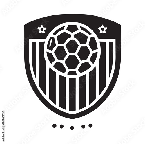Football soccer sport team club logo silhouette vector illustration
