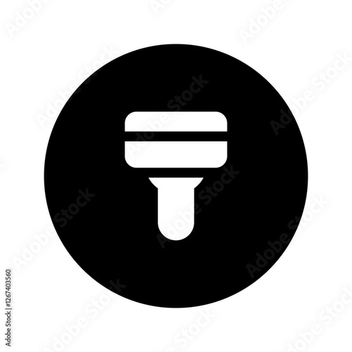 shaving razor glyph circular icon