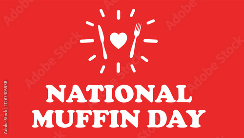 National Muffin Day web banner design illustration 