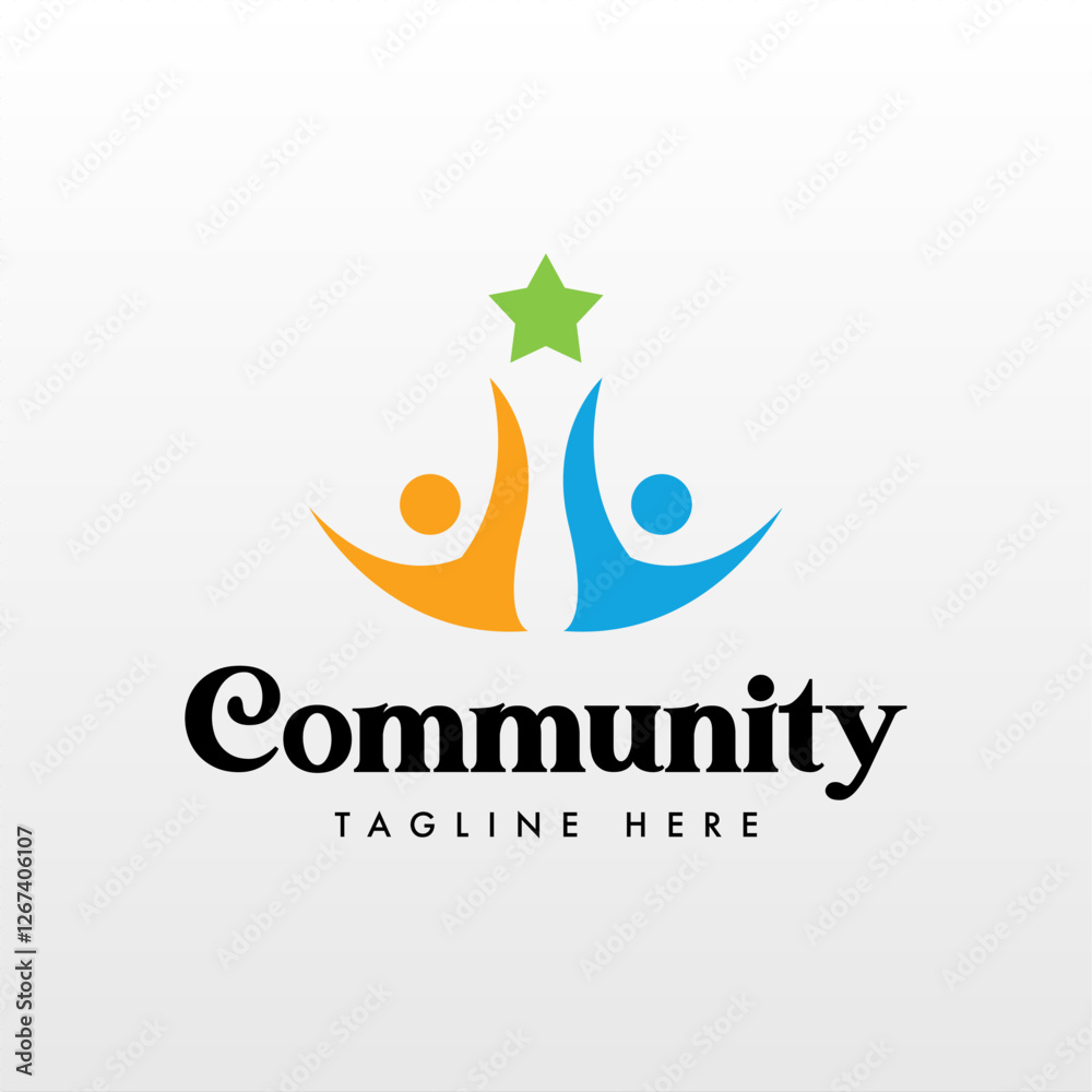 Obraz premium Community Logo Design Template