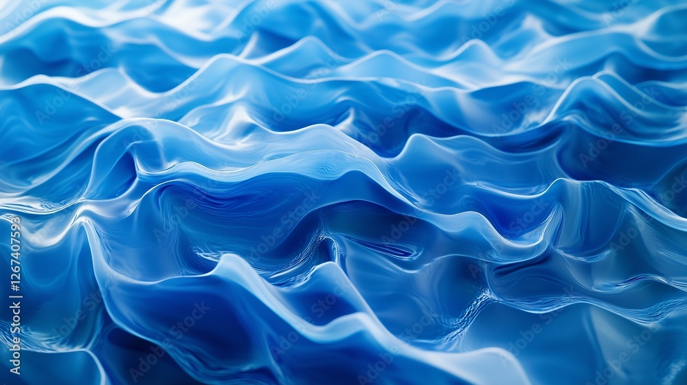 Obraz premium Sea water with blue sky background. Blue waves and view of the ocean. Generative ai tools are a tool for a wide variety of applications. Ocean water against a backdrop of a blue lifestyle sky.