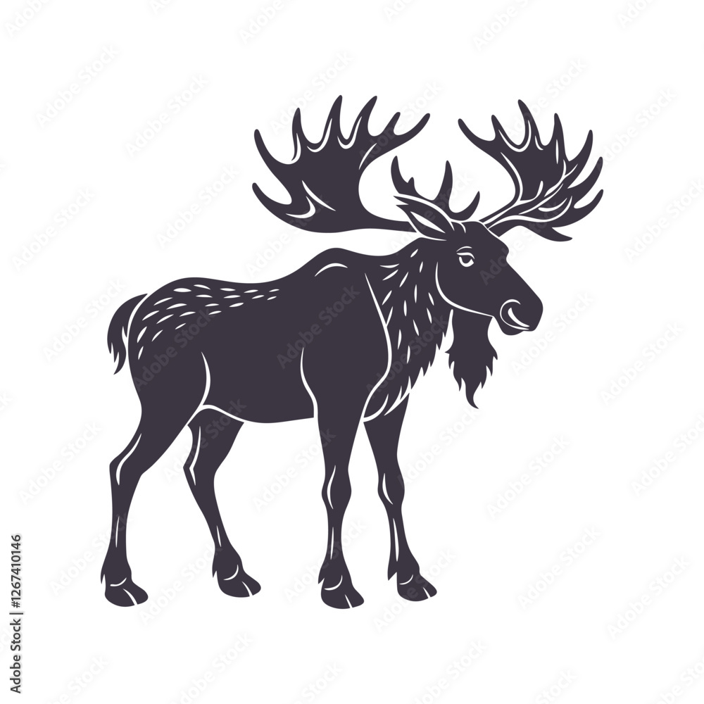 Moose Silhouette Clip art Isolated Vector Illustration Moose Silhouette Clip art Isolated Vector Illustration