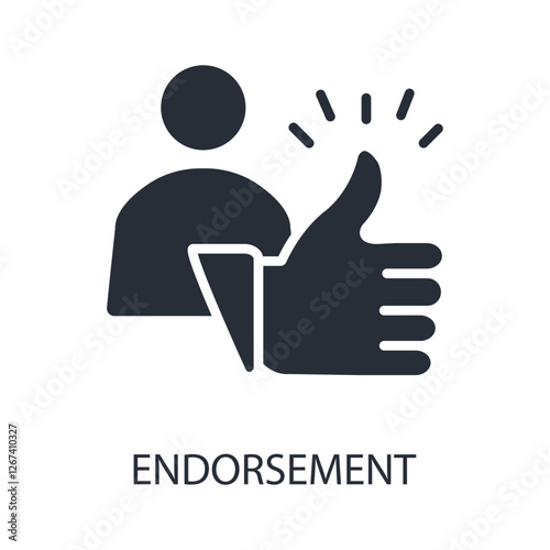 endorsement icon. vector.Editable stroke.linear style sign for use web design,logo.Symbol illustration.