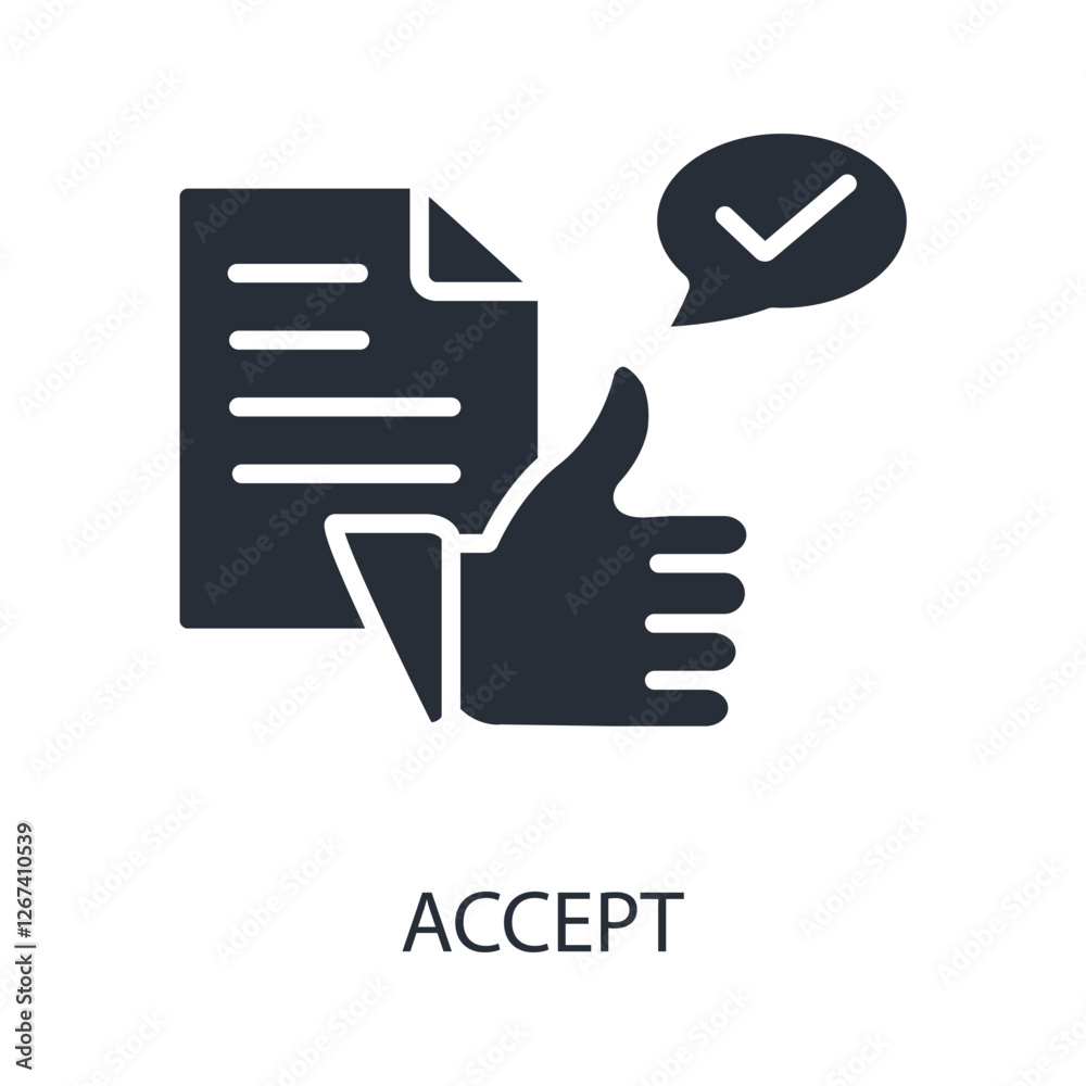 accept icon. vector.Editable stroke.linear style sign for use web design,logo.Symbol illustration. accept icon. vector.Editable stroke.linear style sign for use web design,logo.Symbol illustration.
