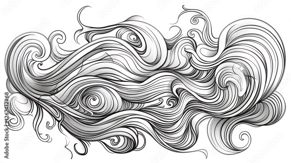 Fototapeta premium A clean line art vector, focusing on detailed outlines and minimalist designs,