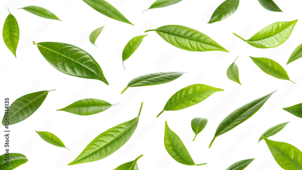 green leaves isolated on white green leaves isolated on white