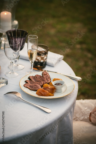Fine Dining Duck Magret and Potatoes