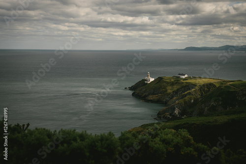 Photography Baily lighthouse from Howth head near Dublin, Ireland