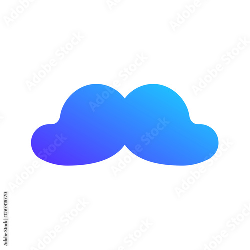 mustache gradient fill icon