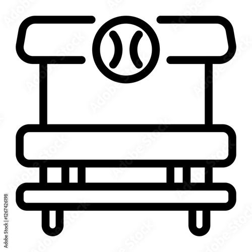 This Dugout Bench icon is suitable for Baseball Sport