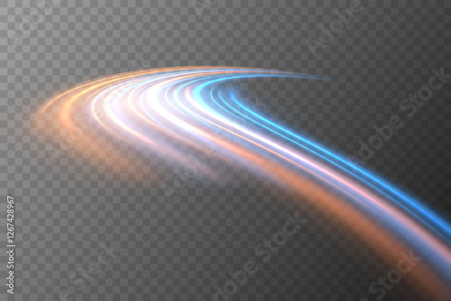 Futuristic neon light lines. High speed speed effect. Vector illustration EPS10