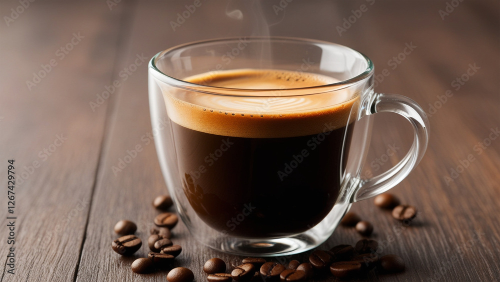 Glass cup of espresso coffee
Glass cup of espresso coffee