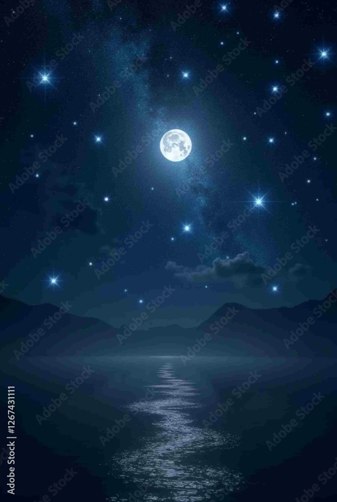 Fototapeta premium moon over the sea