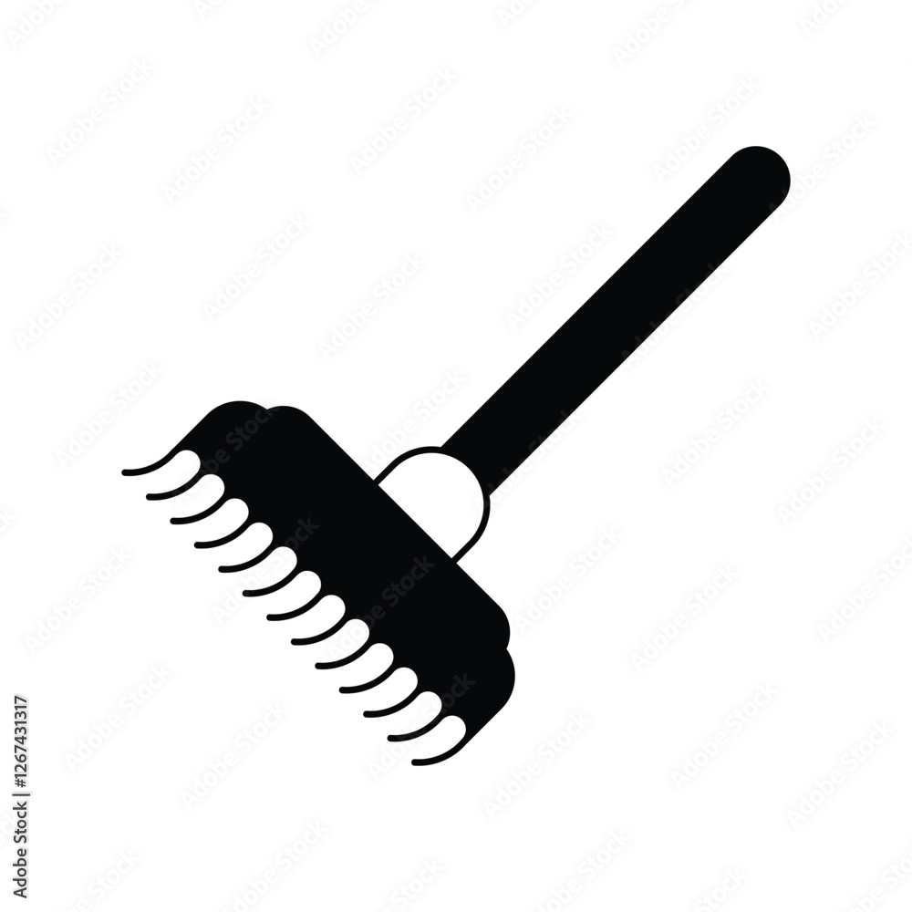 mop glyph outline icon with white background vector stock illustration mop glyph outline icon with white background vector stock illustration