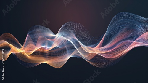 A creative abstract vector waves, flowing across the canvas in a rhythmic pattern,