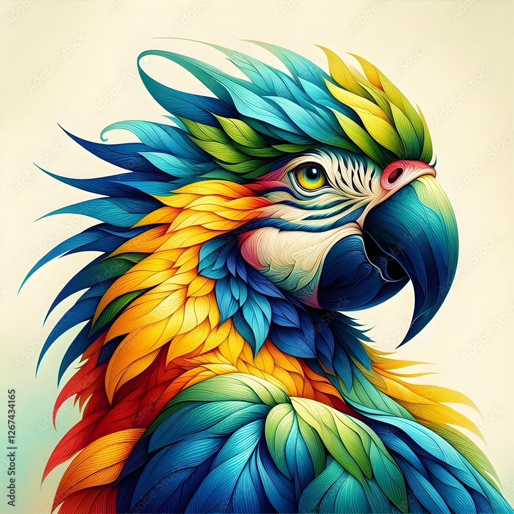 Fototapeta premium blue and yellow macaw