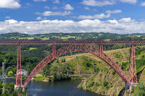 Bild auf Leinwand Garabit bridge (Viaduc de Garabit), Cantal, Auvergne-Rhone-Alpes, France
