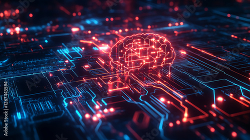 Ai technology and machine learning innovations in digital brain mapping future tech landscape creative visualization