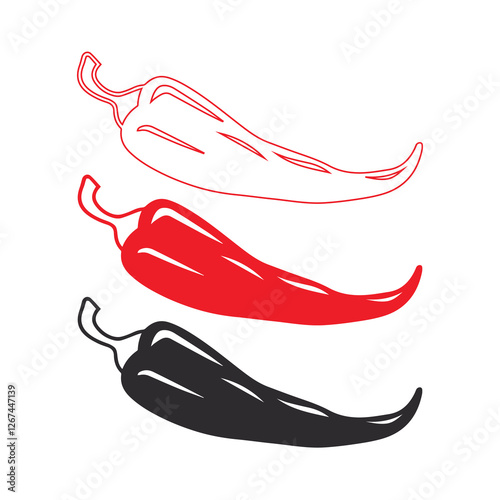 hot chili pepper isolated on a white background
