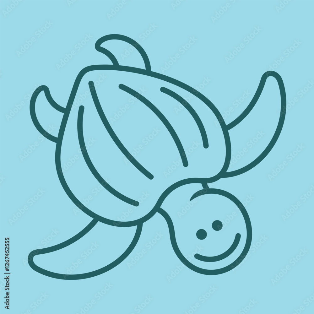 Lineart outline Sea Animal in cute colorful design for kids and education Lineart outline Sea Animal in cute colorful design for kids and education