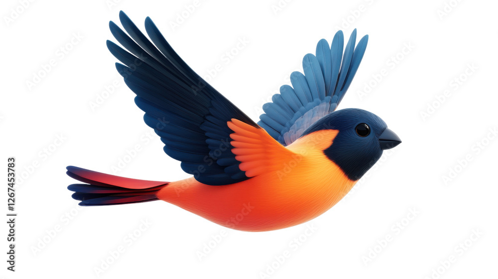 Fototapeta premium blue and yellow macaw isolated on white background 