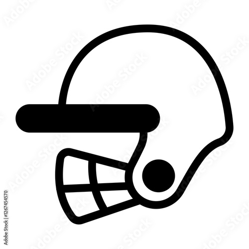This Helmet icon is suitable for Baseball Sport