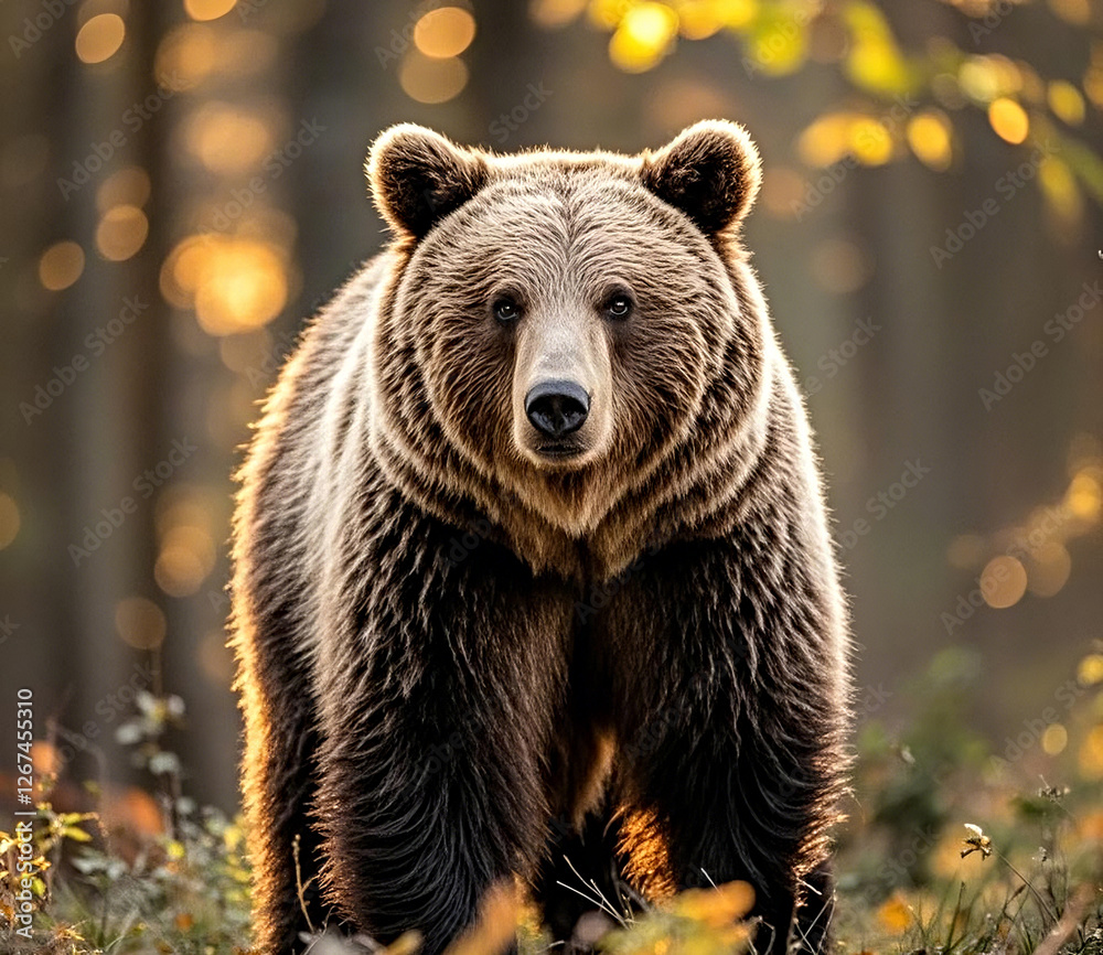 Fototapeta premium brown bear in the forest