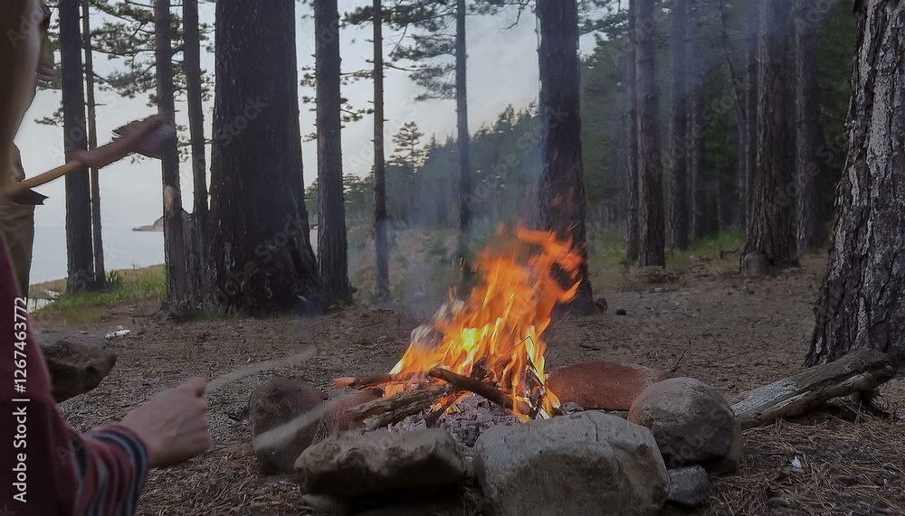 The crackle of fire soothes my spirit. The crackle of fire soothes my spirit.