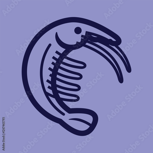 Lineart outline Sea Animal in cute colorful design for kids and education