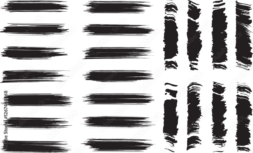 Black brush strock white background Black brush strock white background