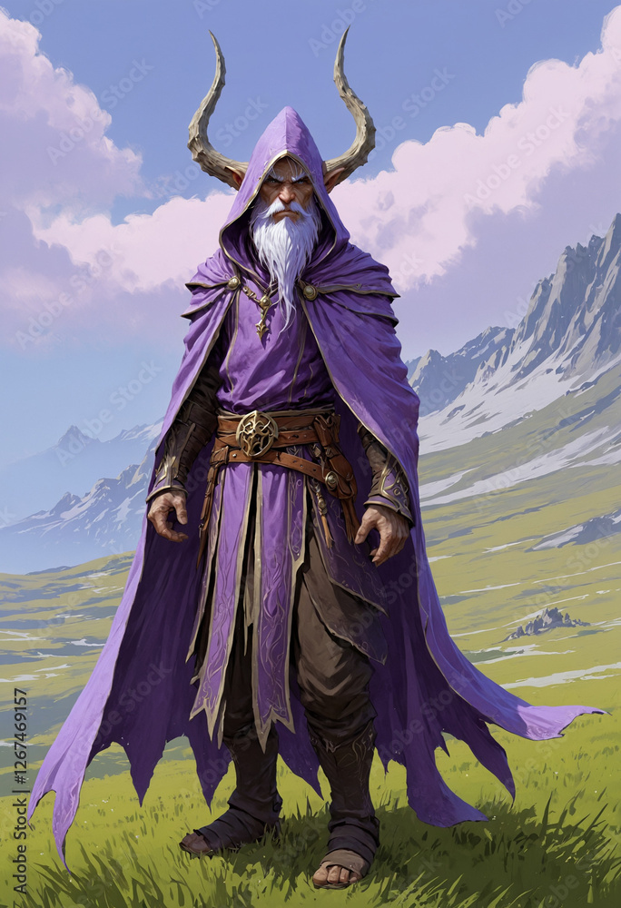 fantasy demon warlock creature in the mountains fantasy demon warlock creature in the mountains