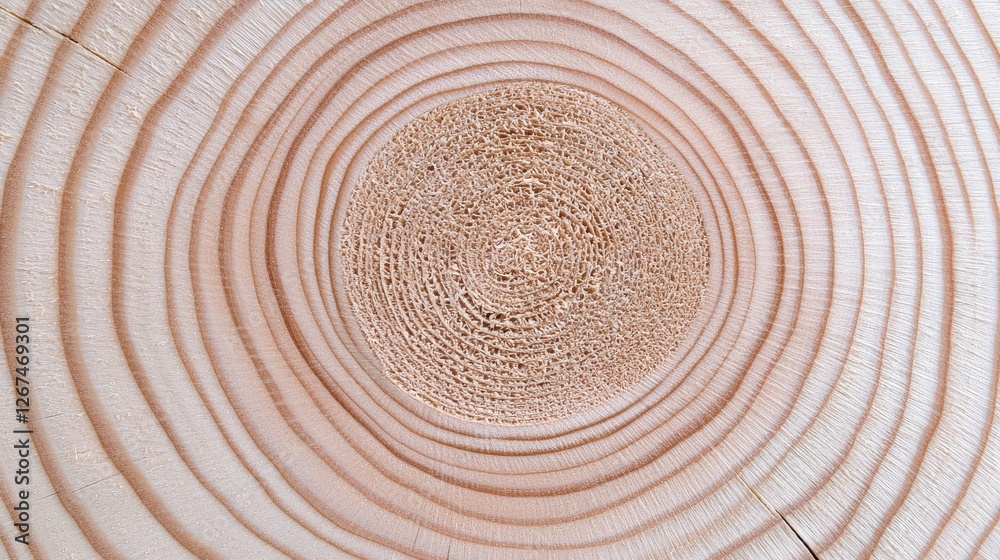 Fototapeta premium Close-up of Light Wood Tree Trunk Rings. Use Stock photo