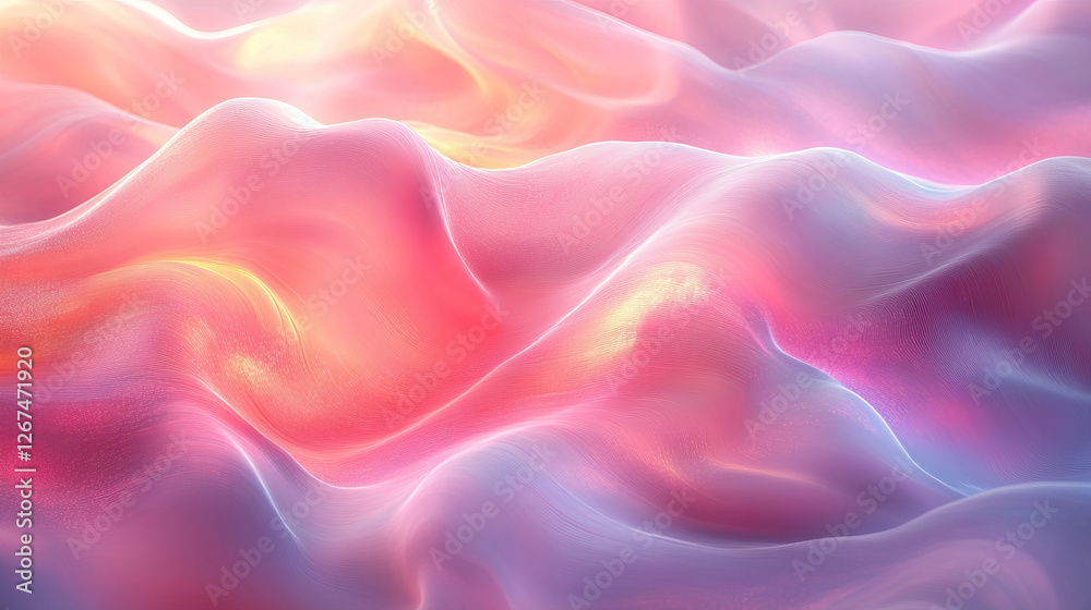 Fototapeta premium Pastel wave abstraction with vibrant textures for modern artistic decor