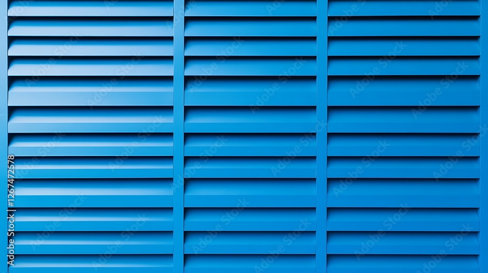 Obraz premium Blue metal louvers background texture