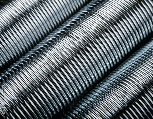 close up fo coiled metal springs for background steel coil springs