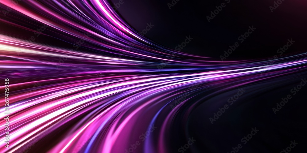 Abstract neon light trails in motion, futuristic digital speed background Abstract neon light trails in motion, futuristic digital speed background