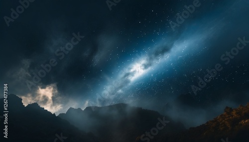 Universe space filled with stars, nebula and galaxy texture background
