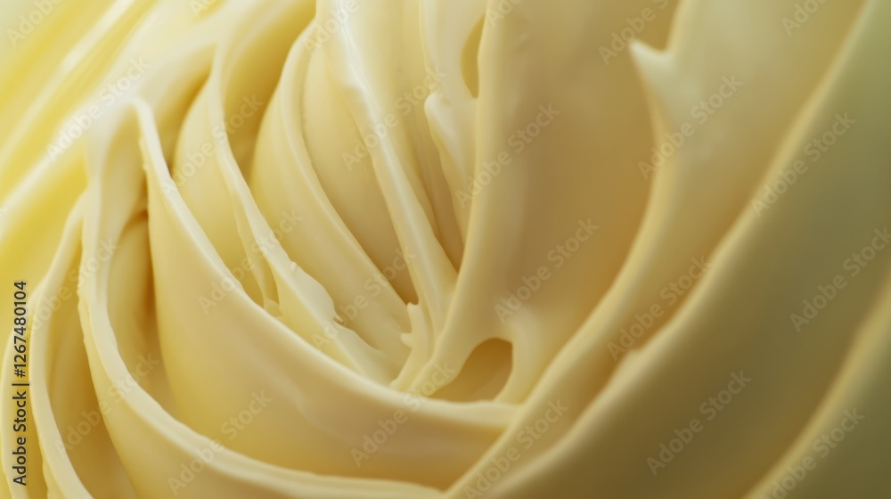 White chocolate mousse ice cream with silky swirls White chocolate mousse ice cream with silky swirls