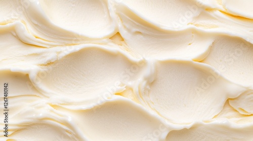 Smooth vanilla bean ice cream with delicate texture