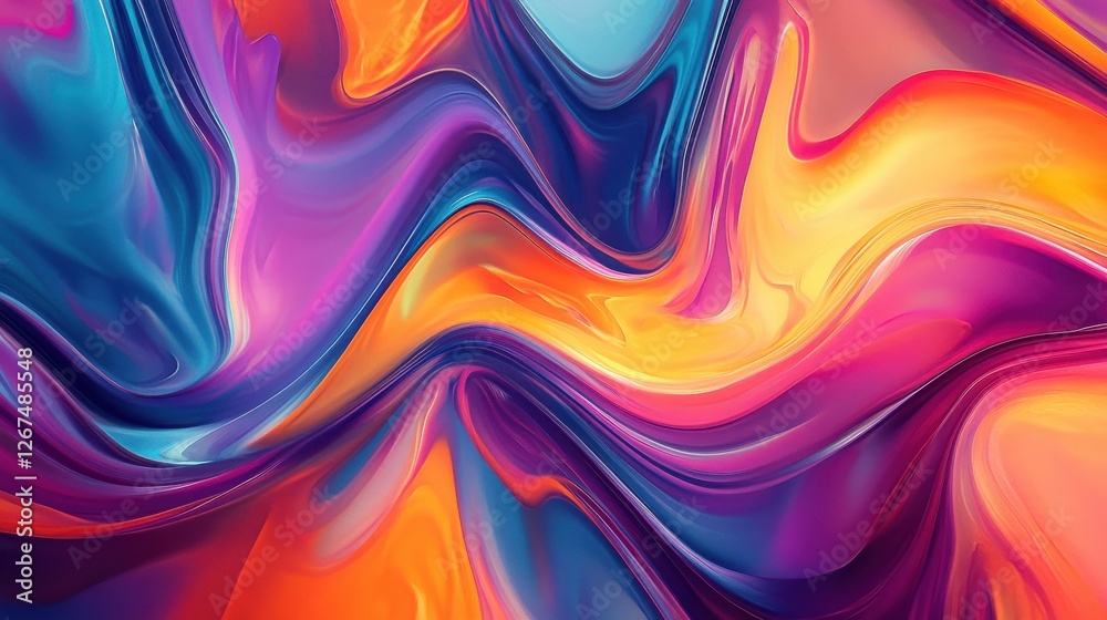 Obraz premium An abstract wavy psychedelic background image.