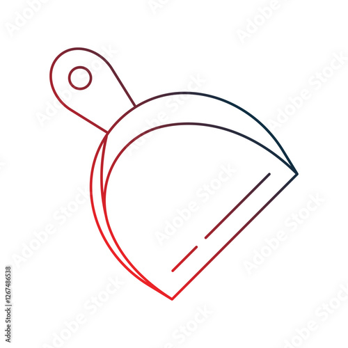 dustpan gradient outline icon with white background vector stock illustration